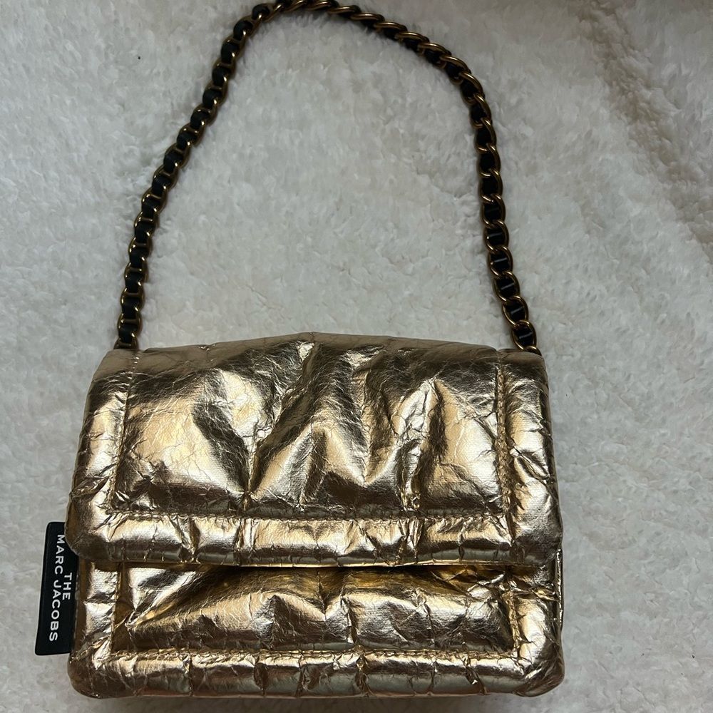 Marc Jacobs The Pillow Bag Lamb Leather Pillow Gold Bag mini